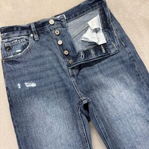 Kancan Jeans Women's 3/25 Kiara Ultra High Rise 90's Boyfriend Ripped Button Fly